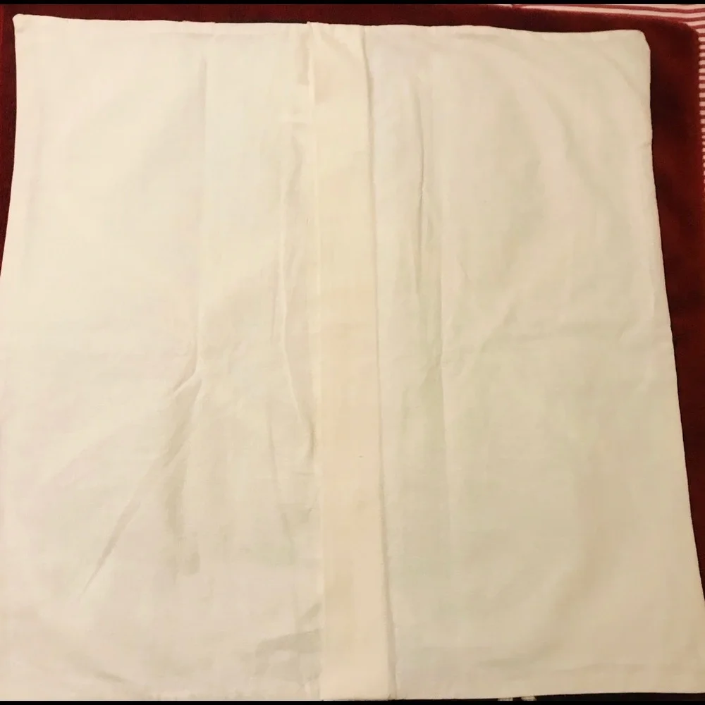 New Pottery Barn Ogee Crewel Embroidered Pillow Cover, 24”, Brown